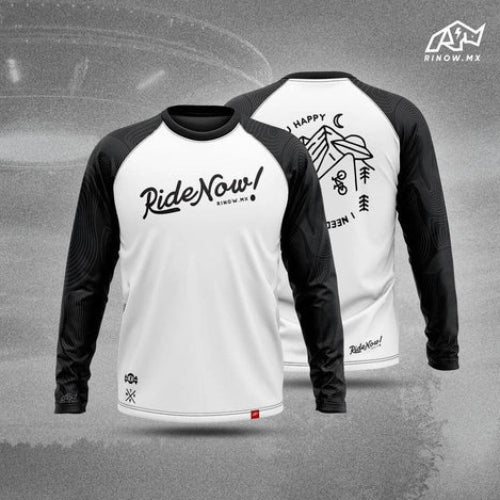 Jersey Rinow Ride Now Caballero Negro/Blanco