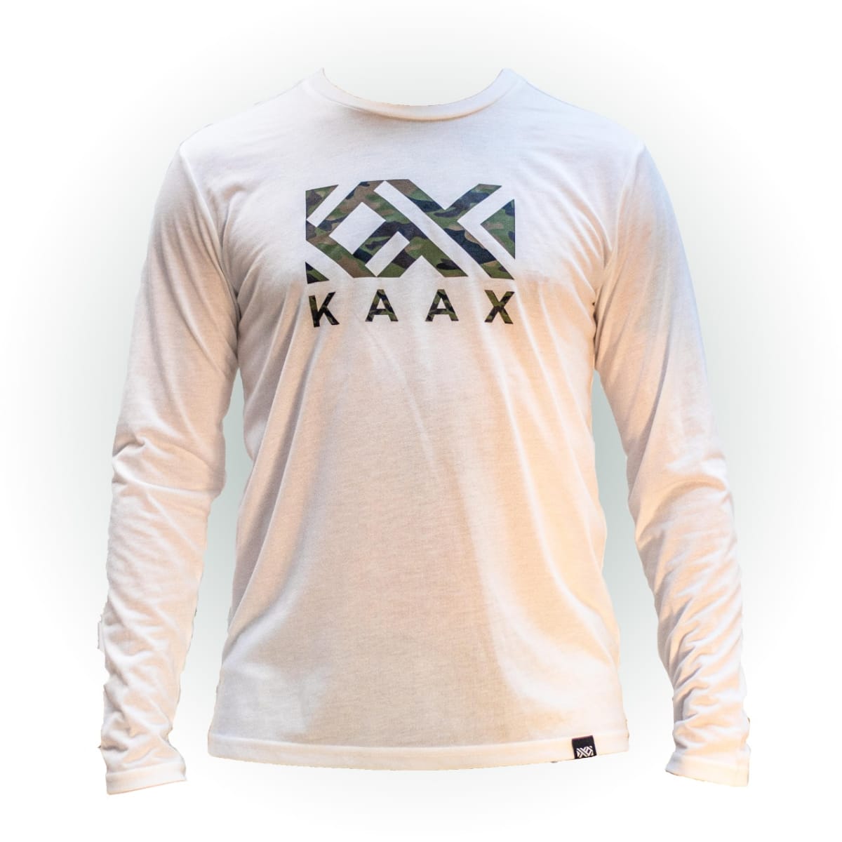 Playera ML Kaax Logo Militar Caballero Blanca