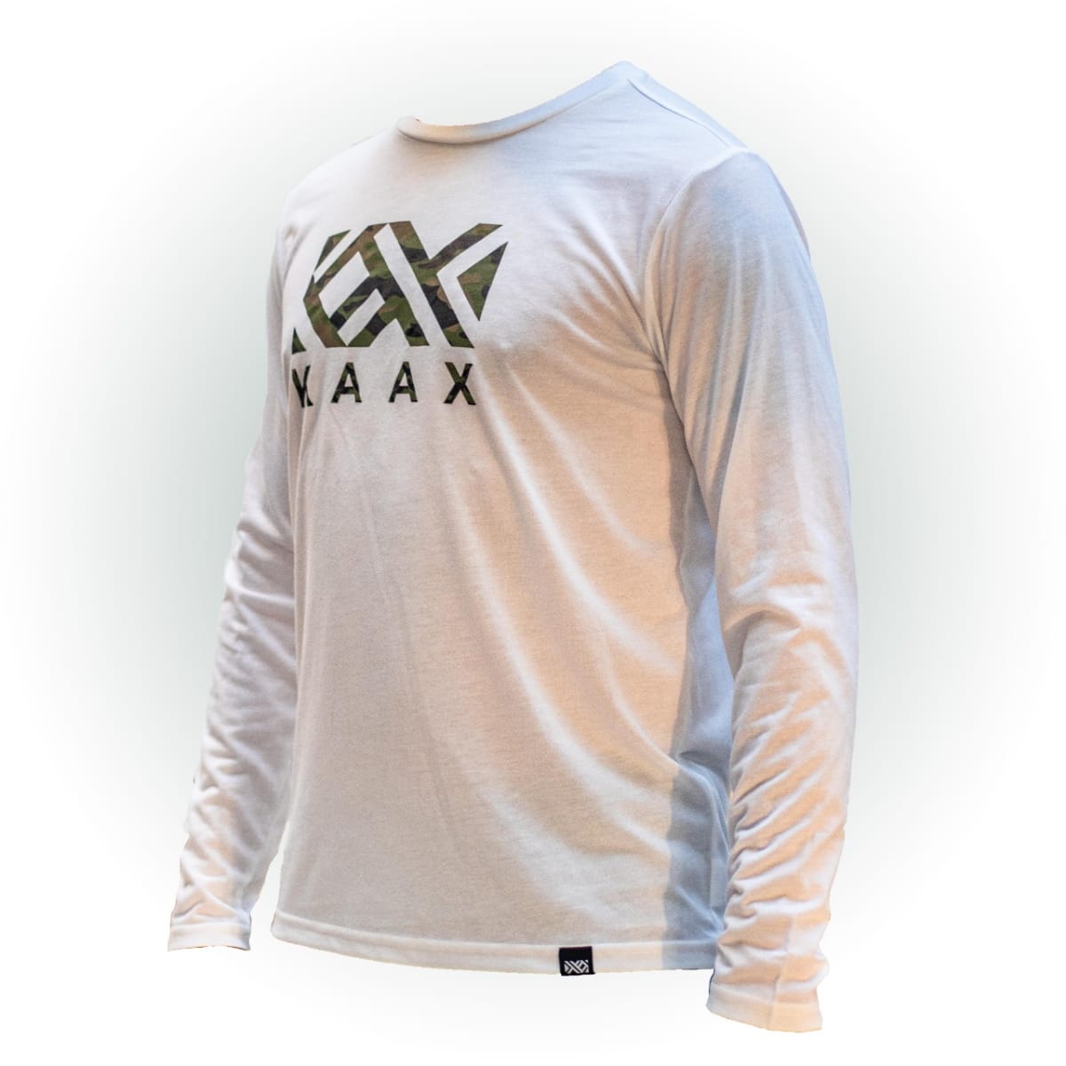 Playera ML Kaax Logo Militar Caballero Blanca