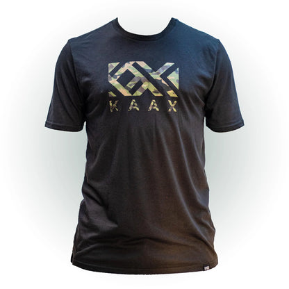 Playera Kaax Logo Militar Caballero Negra