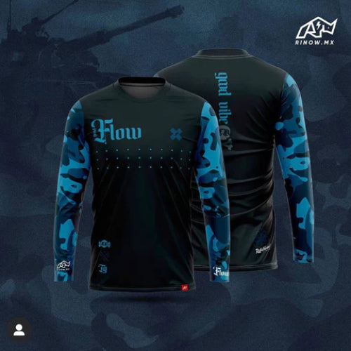 Jersey Rinow Camuflaje Caballero Azul